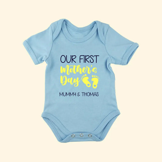 Personalised Our First Mother's Day Babygrow Simply Colors