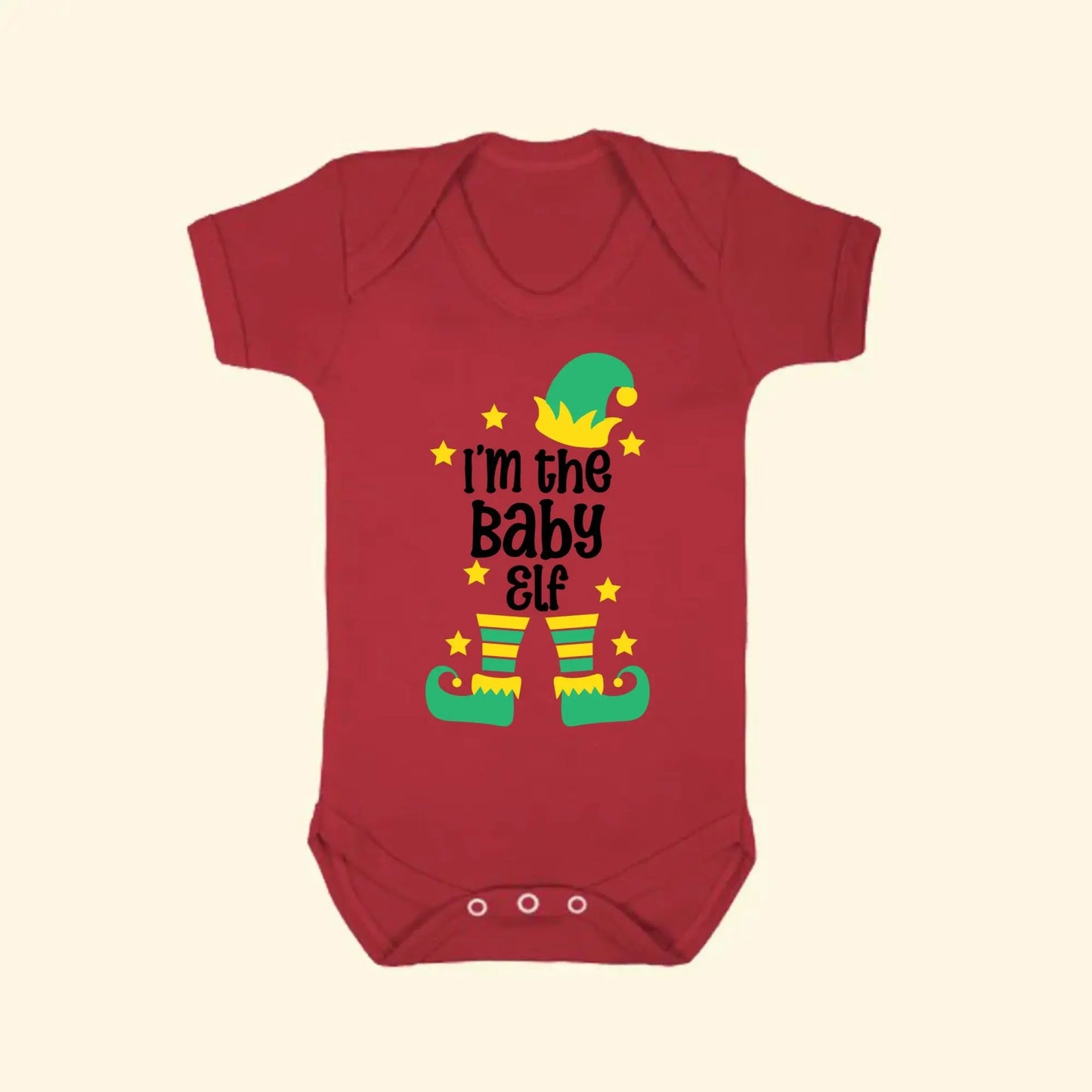 Personalised Christmas Elf Babygrow Simply Colors