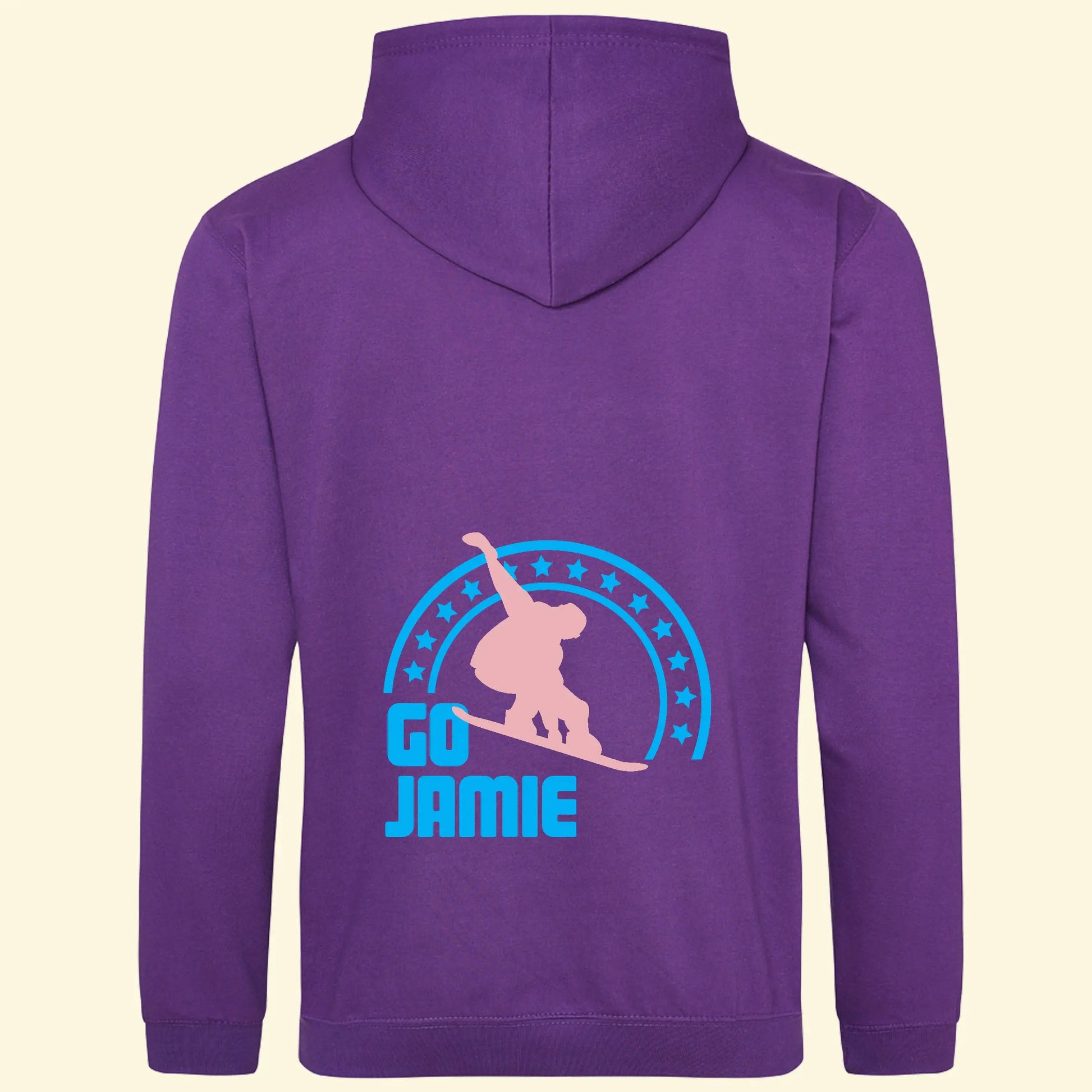 Personalised Adult's Snowboard Hoodie Simply Colors