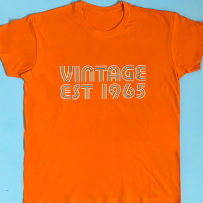 Personalised Vintage Established T Shirt Simply Colors