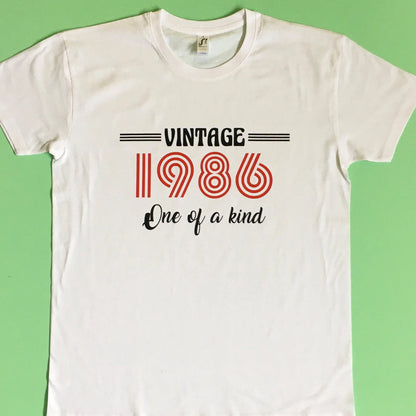 Personalised Vintage Year T Shirt Simply Colors