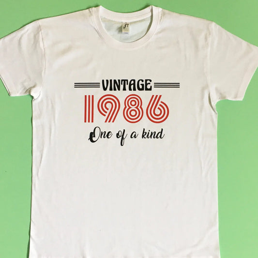 Personalised Vintage Year T Shirt Simply Colors