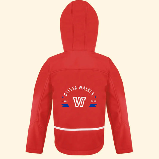 Personalised Kids Sport Number Softshell Jacket Simply Colors