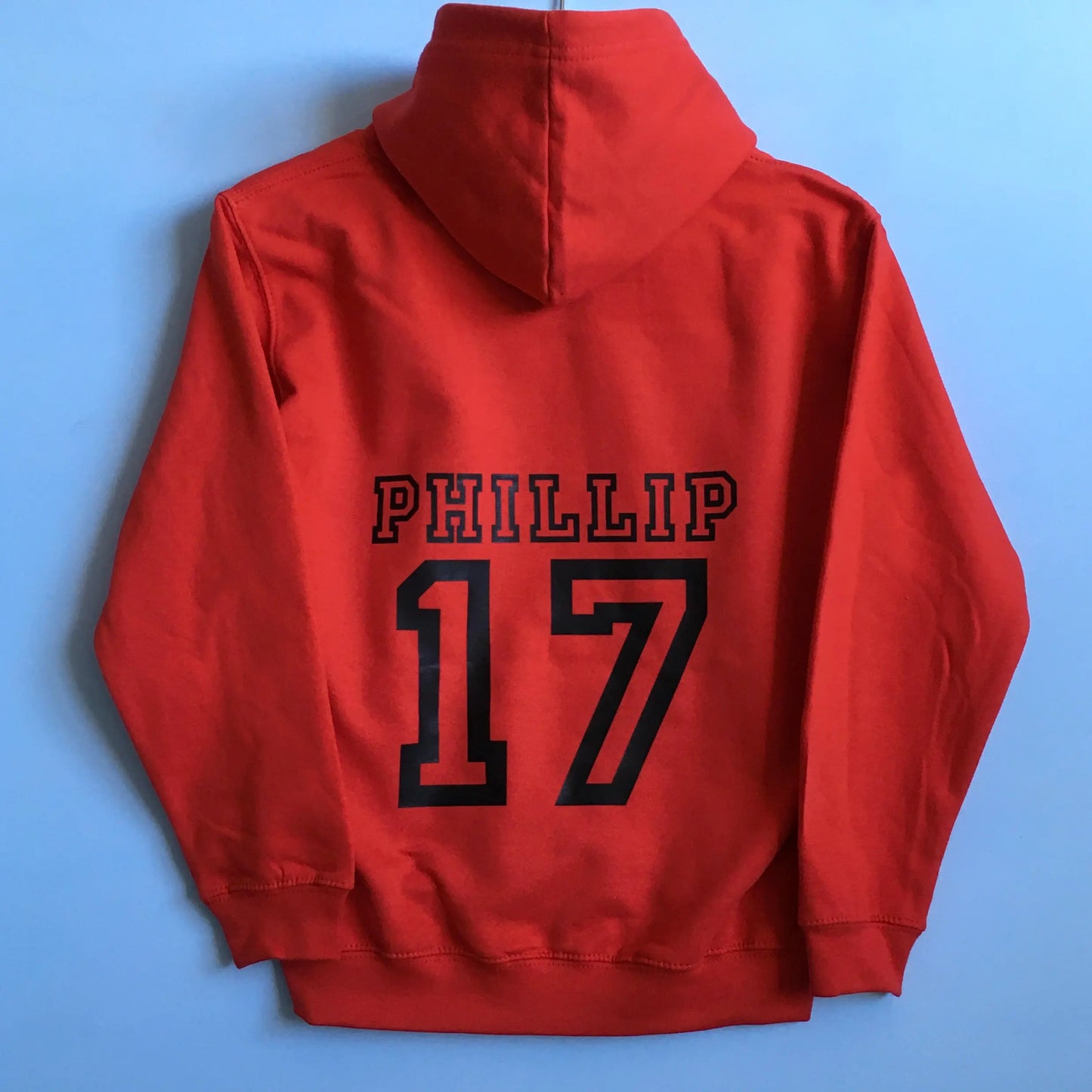 Personalised Kids Name and Number Hoodie Simply Colors