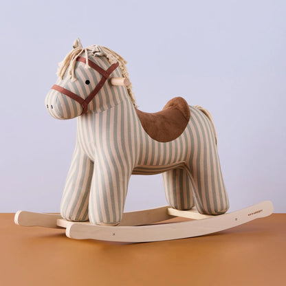 Side view of rocking horse Sam